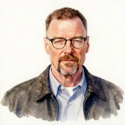 watercolor painting of walter white