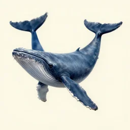 digital drawing of a flying whale, very detailed, realistic illumination
