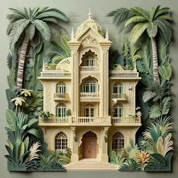 1 3 3 a building, jungle, kirigami, dichromatism, paradox, volumetric light, insanely detailed and intricate, hypermaximalist, elegant, ornate, hyper realistic, super detailed, by remedios varo uranga aw 8 df 7 9 g