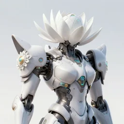 futuristic nymphaea mecha hy - gogg waterlily upper body, sepals forming helmet, floral details, nymphaea, 8 k hd resolution, barbatos gundam with floral inlay, bandai box art, star wars, makoto kobayashi, frank gehry, raymond swanland