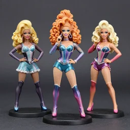 realistic miniature rupaul's drag race drag queen figurines