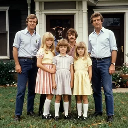 a 1960 photo of  a poltergeist attack family