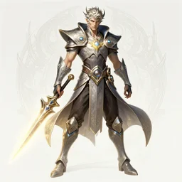 a character concept art!! by illustrator at riot games, artgerm and greg rutkowski and alphonse mucha. in the style of arcane!! dynamic pose, full body!! clear portrait of a league of legends hero!! fantasy weapon!! light effect. hyper detailed. glowing lights!! lineart. intricate, elegant, digital painting, artstation, smooth, sharp focus