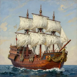 sinking pirate ship, intricate, elegant, highly detailed, vivid colors, oil painting, andrew wyeth, frazetta, ruan jia, jeffrey catherine jones