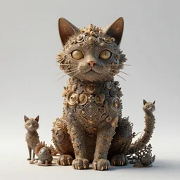 cat creature, studio : : by michal karcz, daniel merriam, victo ngai and guillermo del toro : : ornate, dynamic, particulate, intricate, elegant, highly detailed, centered, artstation, smooth, sharp focus, octane render, 3 d