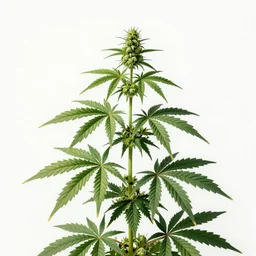 botanic illustration of cannabis sativa