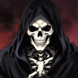 Grim Reaper by Takeshi Obata, skeleton face