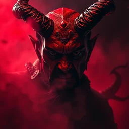 hyper realistic portrait of viktor orban depicted as the devil with horns, red mist in hell, gorgeous lighting by kim jung giu weta studio, mucha, bautista and norman rockwell and greg rutkowski and tom bagshaw and james gurney and lucasfilm