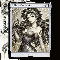 Liliana Vess, magic the gathering, Jojo's Bizarre Adventure Cover Art, manga, highly detailed, beauty, art by Takehiko Inoue, Artgerm, intricate, elegant, J. C. Leyendecker
