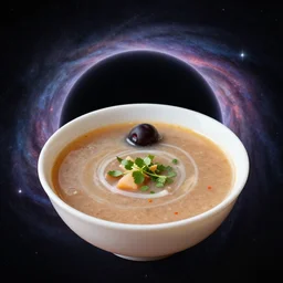 a bowl of cosmic soup in middle of a black hole