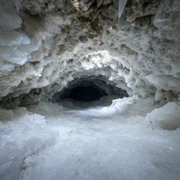 sea cave of white crystals, wide shot, naturalistic, highly complex, cinematic, atmospheric.