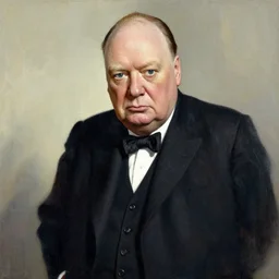 winston churchill, painted by picasso