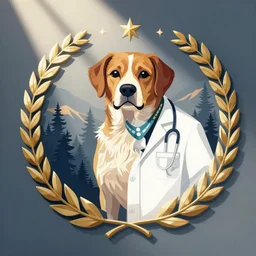 a medical dogtor, vector