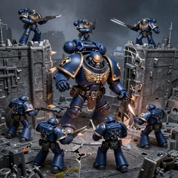 space marines are breaching the walls, wh40k style