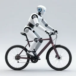 robot on a bike