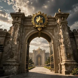 The gate to the eternal kingdom of Ares, fantasy, digital art, HD, detailed.