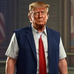 A portrait of Trump as a GTA V character