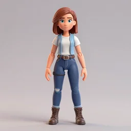 a photo of maisie williams like a action figure made by pixar, conceptual