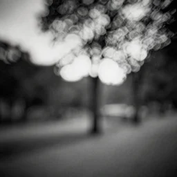 silhouettes behind the trees, pinhole camera effect, lomography effect, analogue photo quality, monochrome, blur, unfocus, oil on linen, Chiaroscuro, painted by Giovanni Baglione