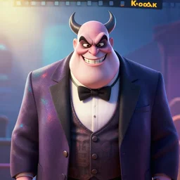 🤓, villain, disney, pixar, 8 k, hd, dof, kodak film, volumetric lighting, subsurface scattering, iridescent, photorealistic, octane render