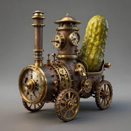 steampunk steam powered powered ( ( ( pickle ) ) ), clockwork