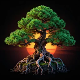 3d fractal wallpaper by zdzisław beksiński, sunset, dark, colorful most green, roots, magic, bonsai!!!!!!!!!!!!!!!!!!!!!!!!!!!!!!!!!!!!!!!!!, dmt!!!!!!!!, tripy, psychedelic!!!!!!!!!!!!!!!!!!!!!, mandelbulb 3d, digital art, high details, depth of field, hard shadows, low lightning, trending on artstation, deviantart, octane render, HD, 8k, low light, black background, (((((((no glow)))))))