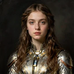 portrait of young woman in scifi dress, art by sandro botticelli