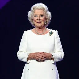 photo still of queen elizabeth on stage at vans warped tour!!!!!!!! at age 7 0 years old 7 0 years of age!!!!!!! stage diving into the crowd, 8 k, 8 5 mm f 1. 8, studio lighting, rim light, right side key light