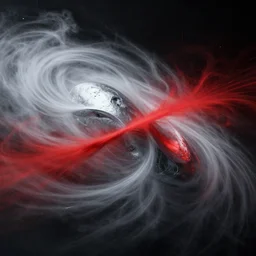 dark matter and red noise, silver, wind and dust, height detailed hd realistic 8 k,