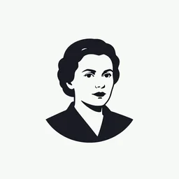 minimalist logo icon for young soviet leader nadezhda konstantinovna krupskaya, victo ngai, kilian eng, lois van baarle, behance, beeple, artstation