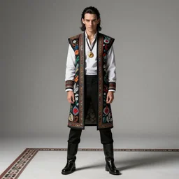 Loki ethnic clothing ad, Calvin Klein photography, photorealistic, intricate, full-body photography, trending on artstation, 4k, 8k