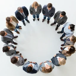 a seamless circle of people connected to one another