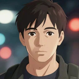 High quality portrait of Gordon Freeman from HL2. Art by Makoto Shinkai, Crunchyroll, pixiv, danbooru, HD, headshot, cinematic still, detailed anime face, bokeh, digital art, cel shading, vivid colors, ambient lighting