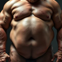 obscenely obese bodybuilder. smelly, sweaty, cellulite, ugly. 4 k, hyper realism, sports photography, anatomically correct, intricate, detailed, lifelike.