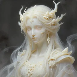 stunning spring god of ghost portrait, translucent, ivory, putrid, fantasy, intricate, elegant, highly detailed, digital painting, artstation, concept art, smooth, sharp focus, illustration, art by afshar petros and krenz cushart and artem demura and tony sandoval