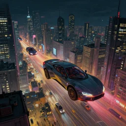 cyberpunk city with flying cars, night, highly detailed, intricate, dynamic lighting, painting by otto dix and greg rutkowski, unreal engine, octane render, 8 k
