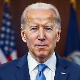 joe biden anime character, serious expression, highly detailed portrait