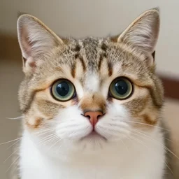 cute cat with big eyes