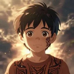 maori boy anime style