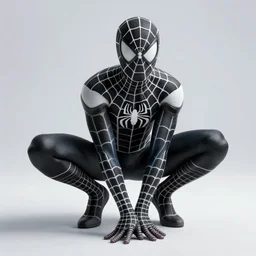 concept render of a spiderman with black and white stripes by cedric peyravernay and leon tukker