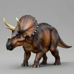 paleoart of a triceratops by adolphe millot