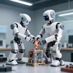 robot assembling a human!!!!!!!!!, photograph