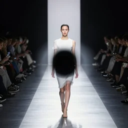 runway model made of black hole gravity lensing anamorphic photo