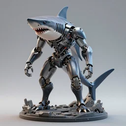 bio - mechanical cyberpunk mako shark, zbrush, 4 k render, cinema 4 d octane, contrapposto, fantasy