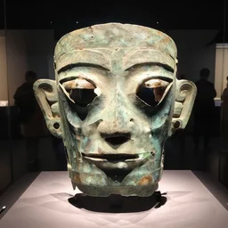 a museum photograph of an ancient alien artifact