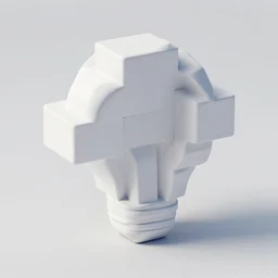 idea for 3 d block variation, white, trending on behance, keyshot 1 1