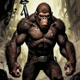 zombie ape comic cover art by mike mignola,