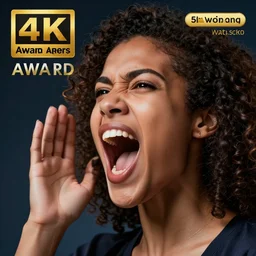 hyperrealistic portrait of beautiful mixed race woman, shouting, photo realistic, dynamic lighting, artstation, poster, volumetric lighting, very detailed face, 4 k, award winning