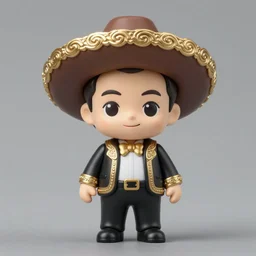 traditional mexican styled elon musk!!! nendoroid!!! figurine, studio lighting, grey background, no shadow, trending on artstation, 8 k, highly detailed!!!