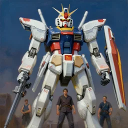 a giant buddha gundam, tim hildebrandt, wayne barlowe, bruce pennington, donato giancola, trending on artstation, cinematic composition, beautiful lighting, hyper detailed, 8 k, oil on canvas